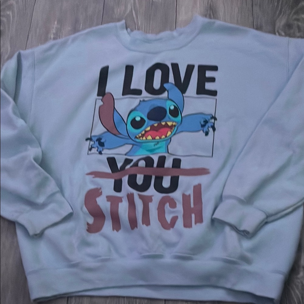 Disney Blue Stitch Sweatshirt